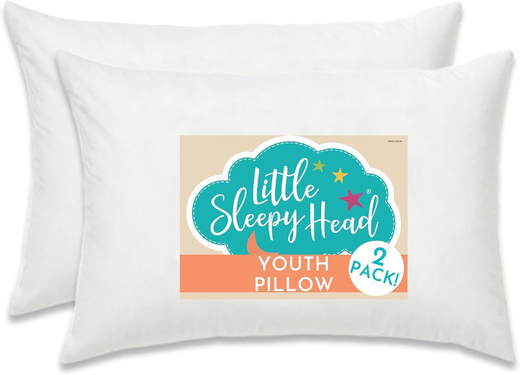 Little Sleepy Head Youth Pillow 16x22 - Soft & Hypoallergenic Bed Pillow Youth Pillows for Sleeping Age 5-10 - Snugly Designed Youth Neck…