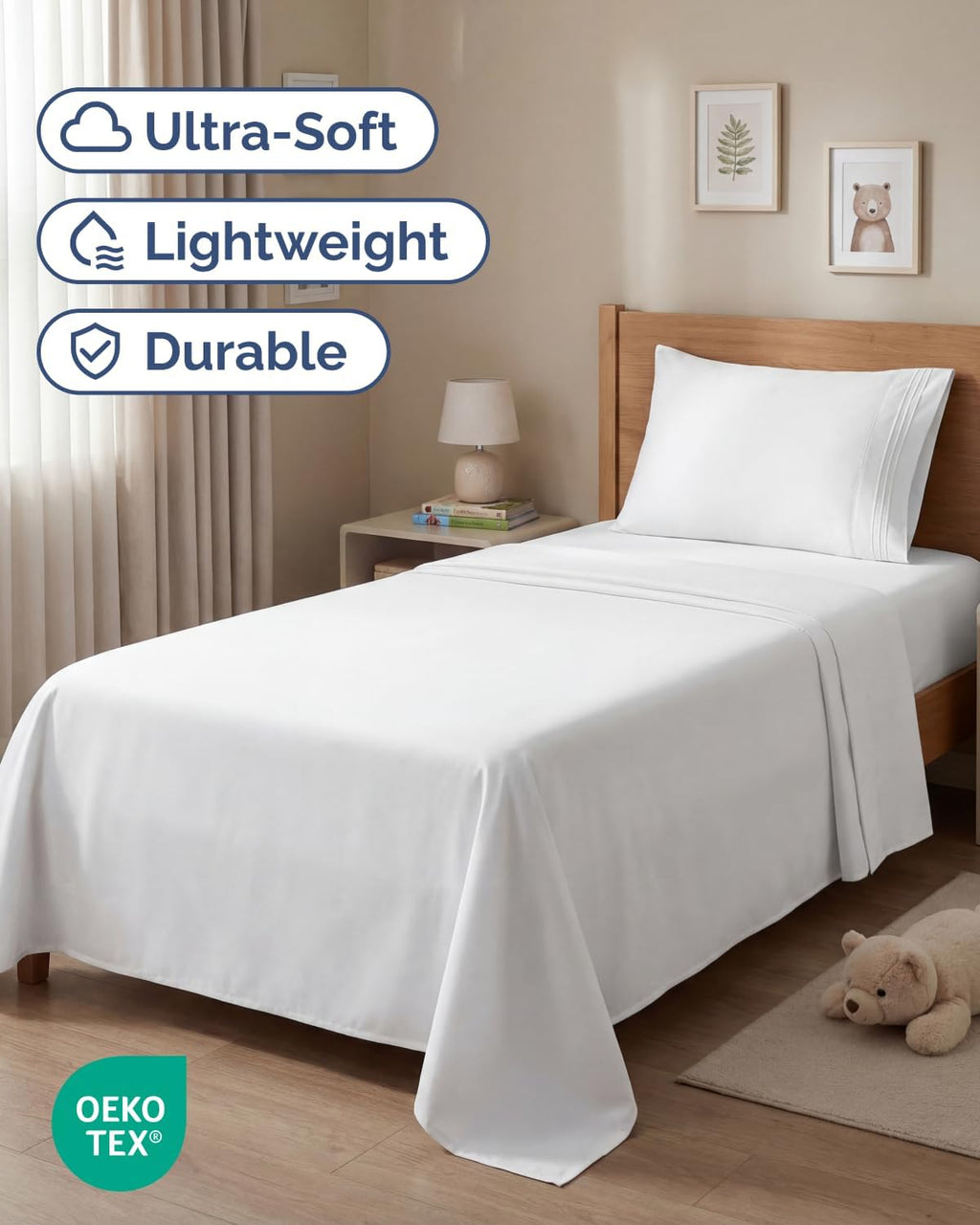 Twin Size 3 Piece Sheet Set - Comfy Breathable & Cooling Sheets - Hotel Luxury Bed Sheets for Women & Men - Deep Pockets, Easy-Fit, Extra…