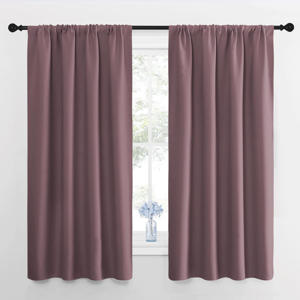 Nicetown Blackout Curtains for Living Room, Darkening Window Curtain Panels, easy maintenance Solid Thermal Insulated Draperies/Drapes…