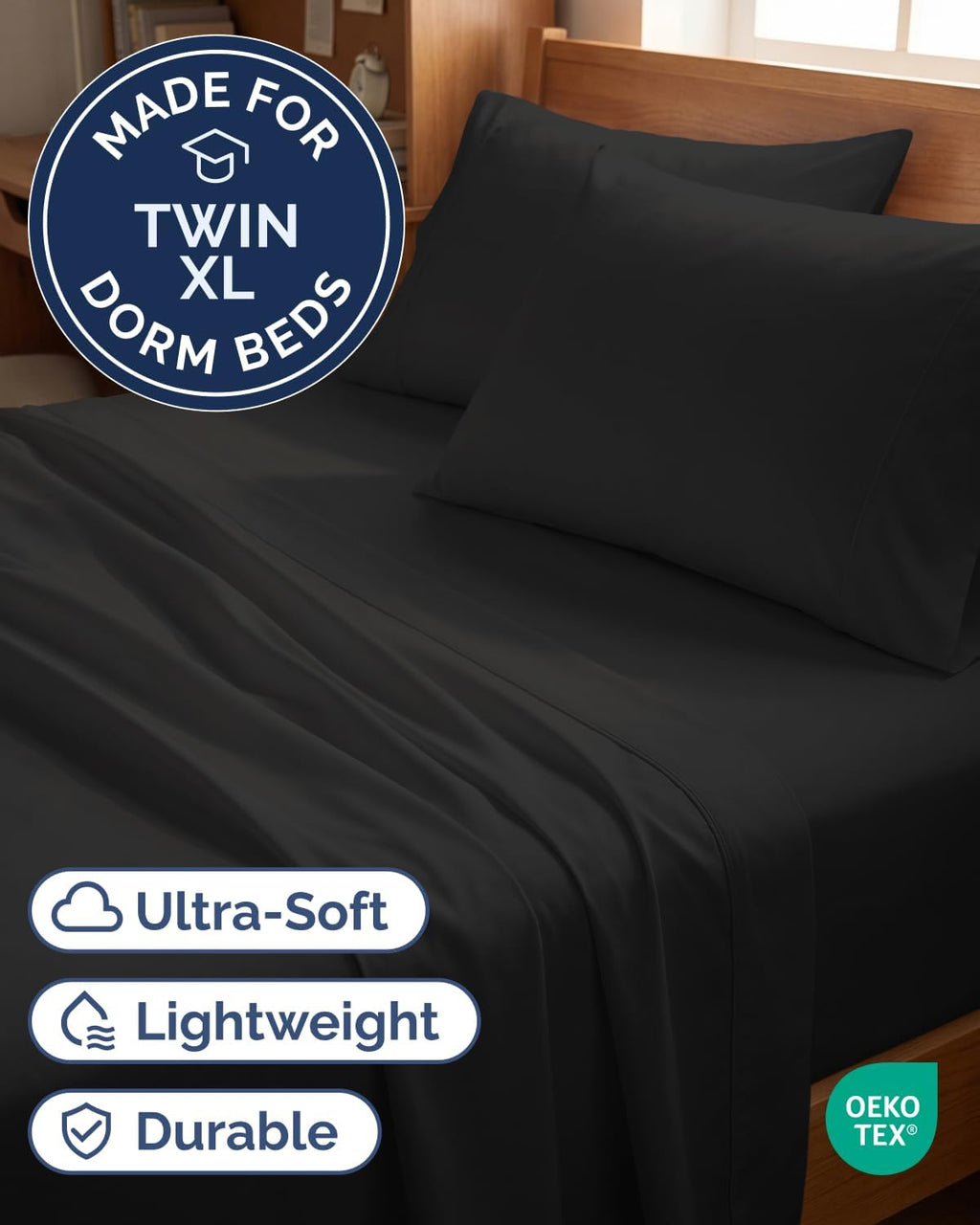 Twin XL 4 Piece Sheet Set - Comfy, Breathable & Cooling - Hotel Luxury Bedding for Women, Men, Kids, Teens and Children - 1 Flat & 1…