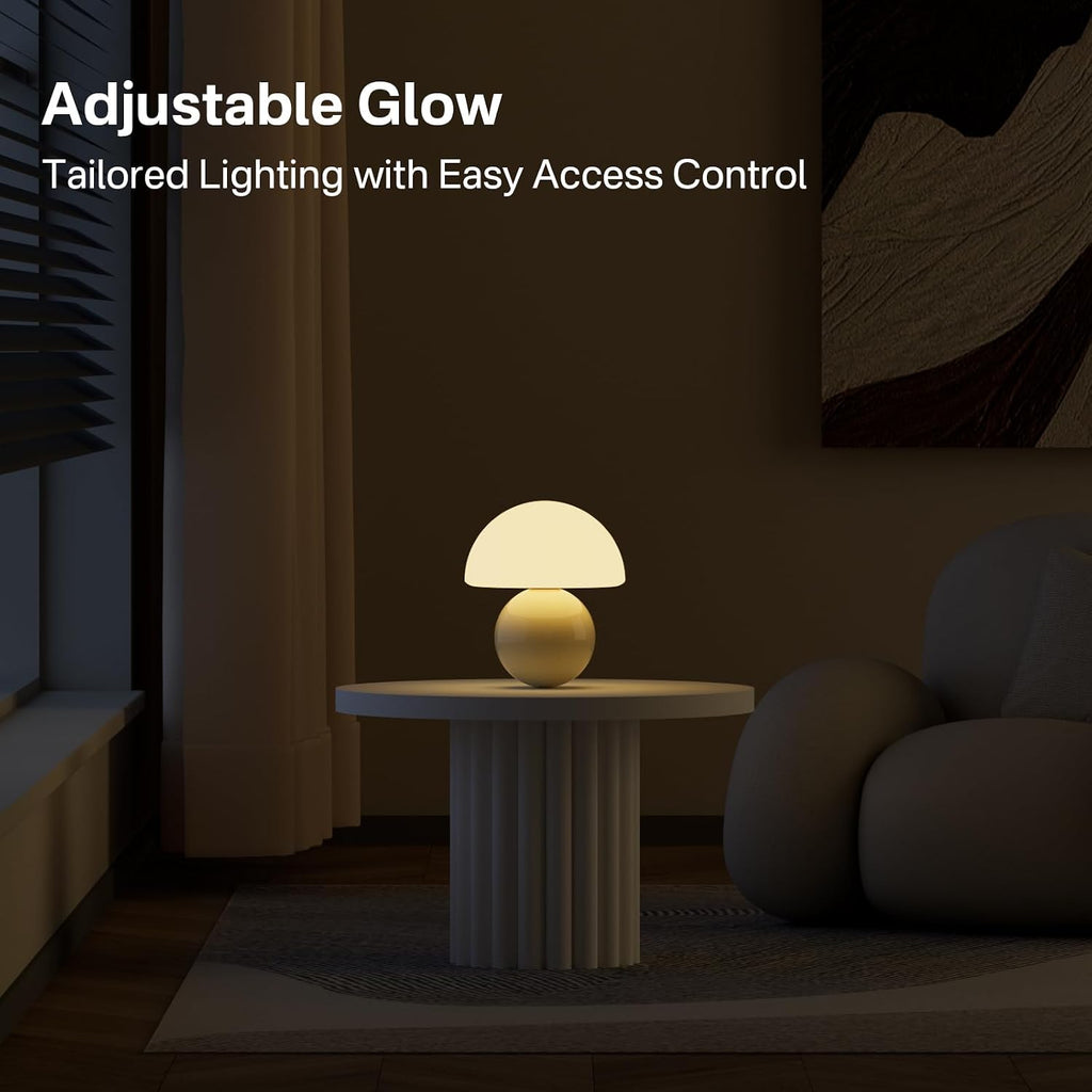 Dawnwake Mushroom Lamp Table Lamp for Bedroom, Desk Bedside Small Lamps for Living Room Night Stands, Mushroom Decor Cute Mini Modern Mid…