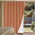 H.VERSAILTEX Linen Blackout Curtains Durable Thick Textured Linen Look 100% Blackout Patio Door Curtain Anti Rust Grommet Extra Wide…
