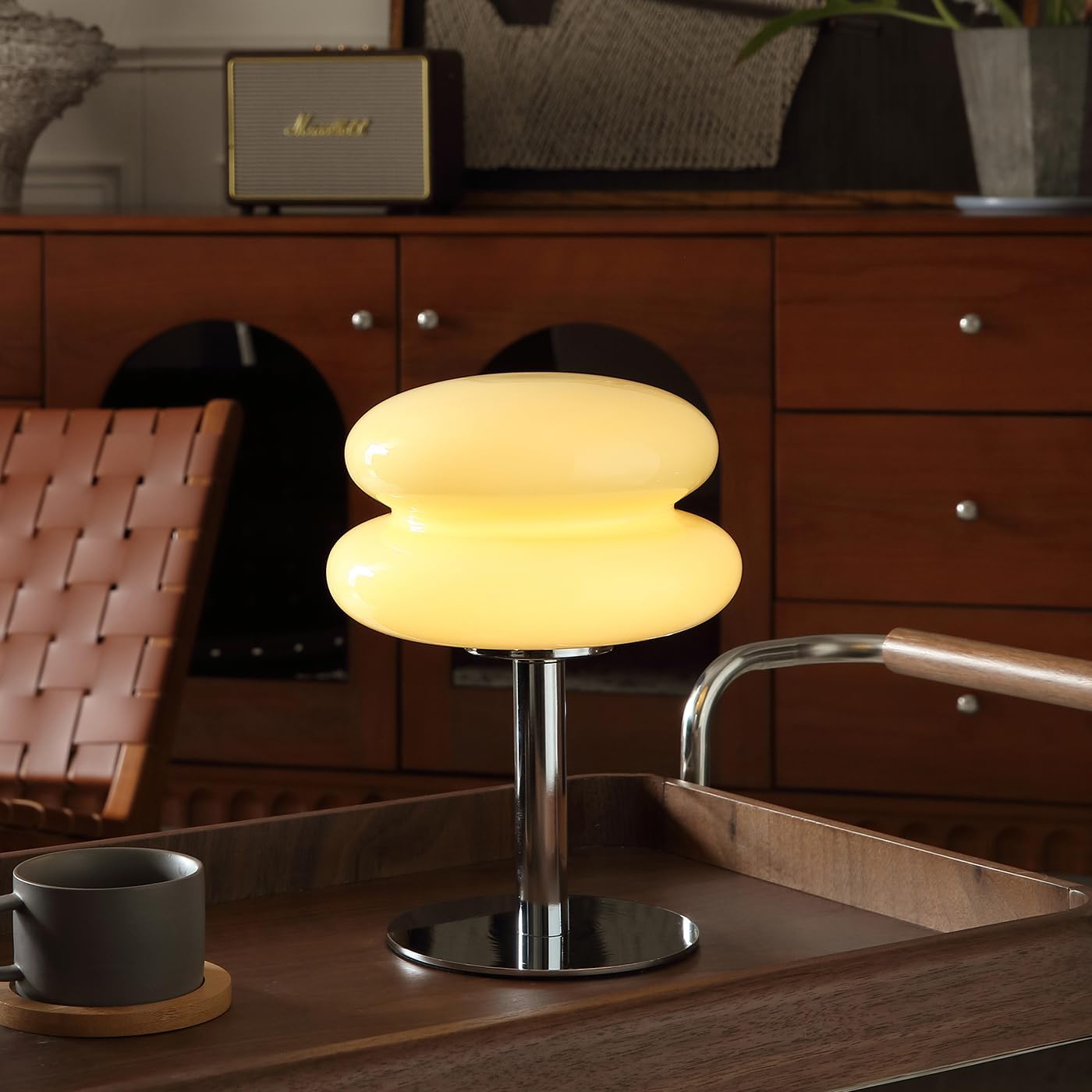 Glivpny Mushroom Lamp Table Lamp for Night Stands, Mid Century Modern Desk Lamps for Bedroom, Vintage Dimmable Bedside Small Cute Lamps…