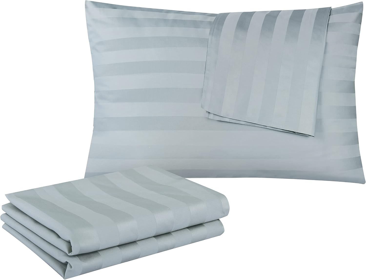 ShunjieHome 100% Egyptian Cotton Pillow Protectors Set of 2, 400 Thread Count Sateen Weave Cooling Pillowcase, easy maintenance Zippered…