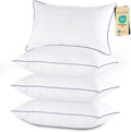 Jollyvogue Pillows Standard Size Set of 4, Washable Supportive Full Size Bed Pillows with Super Soft Down Alternative Fill, Luxury Fluffy H…