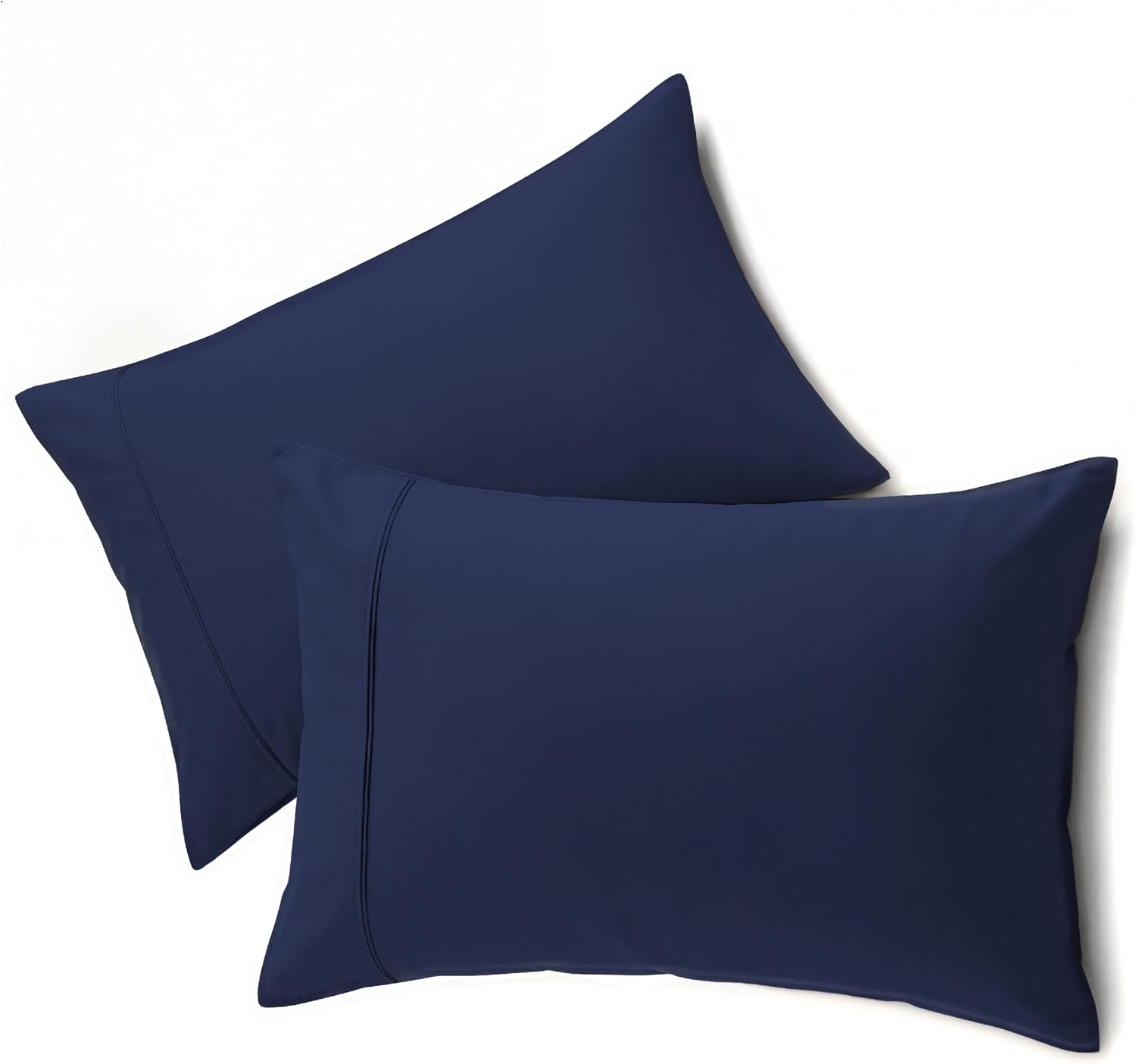 Queensbay Standard Pillow Cases Set of 2, Microfiber Cooling Pillowcases, Soft Breathable Envelope Closure Pillow Covers, Wrinkle Free Easy…