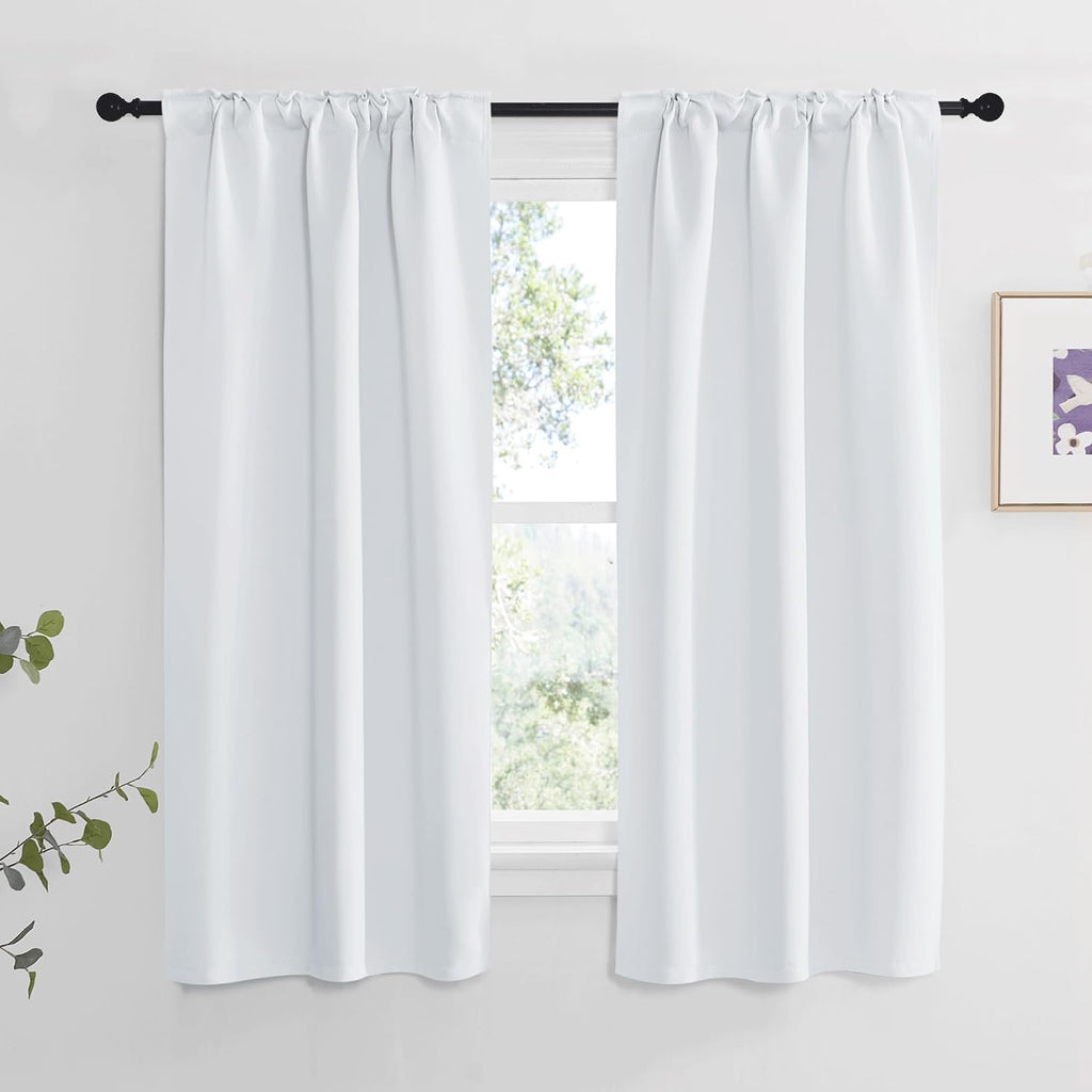 NICETOWN Insulated Room Darkening Curtain Panels - (Cloud Grey Color) W34 x L63, Two Pieces, Modern Design Thermal Privacy Protection…