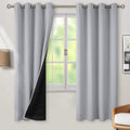 BGment Thermal Insulated 100% Blackout Curtains for Bedroom with Black Liner, Double Layer Full Room Darkening Noise Reducing Grommet Curta…