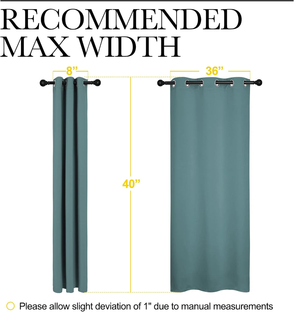 NICETOWN Modern Blackout Curtains Noise Reducing, Thermal Insulated and Privacy Room Darkening Drape Panels for Boy's Guest Room Door…