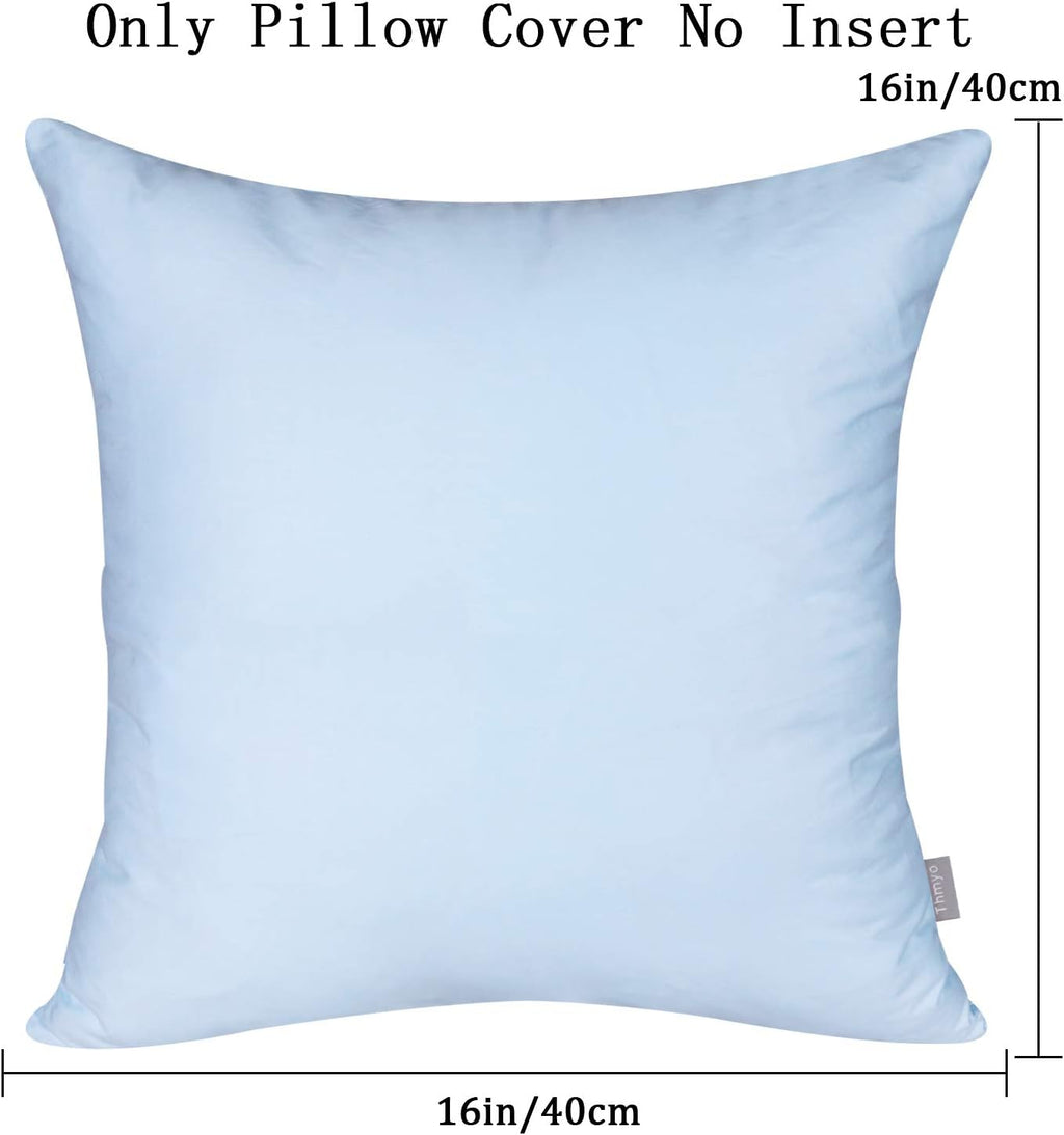 Thmyo 4-Pack 100% Cotton Comfortable Solid Decorative Throw Pillow Case, Square Cushion Cover Pillowcase Sublimation Blank Pillow Covers DI…