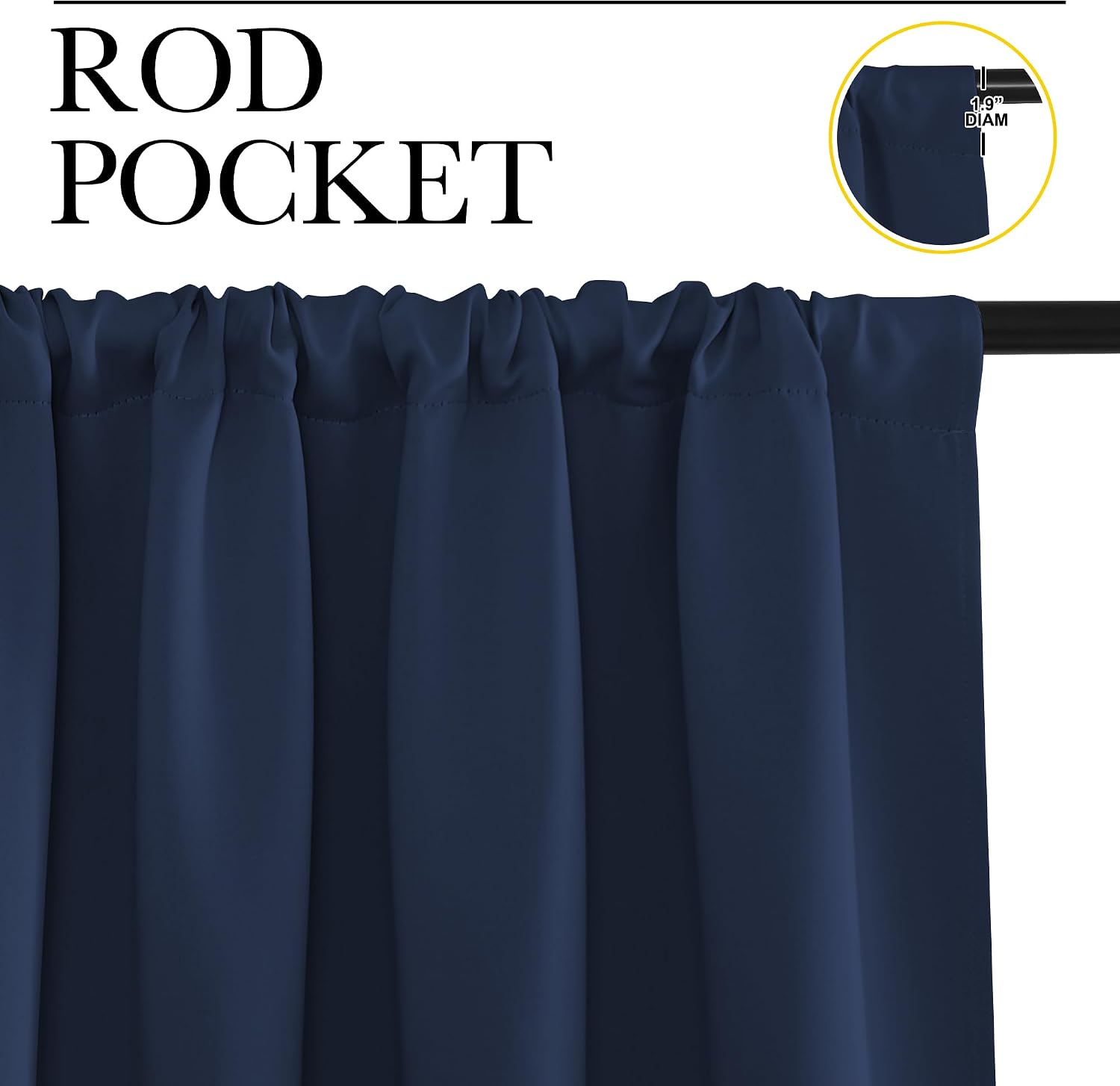 NICETOWN RV Blackout Curtains for Camper Windows, Kitchen Curtains, Short Blackout Curtains & Drapes, Thermal Insulated Rod Pocket Window…