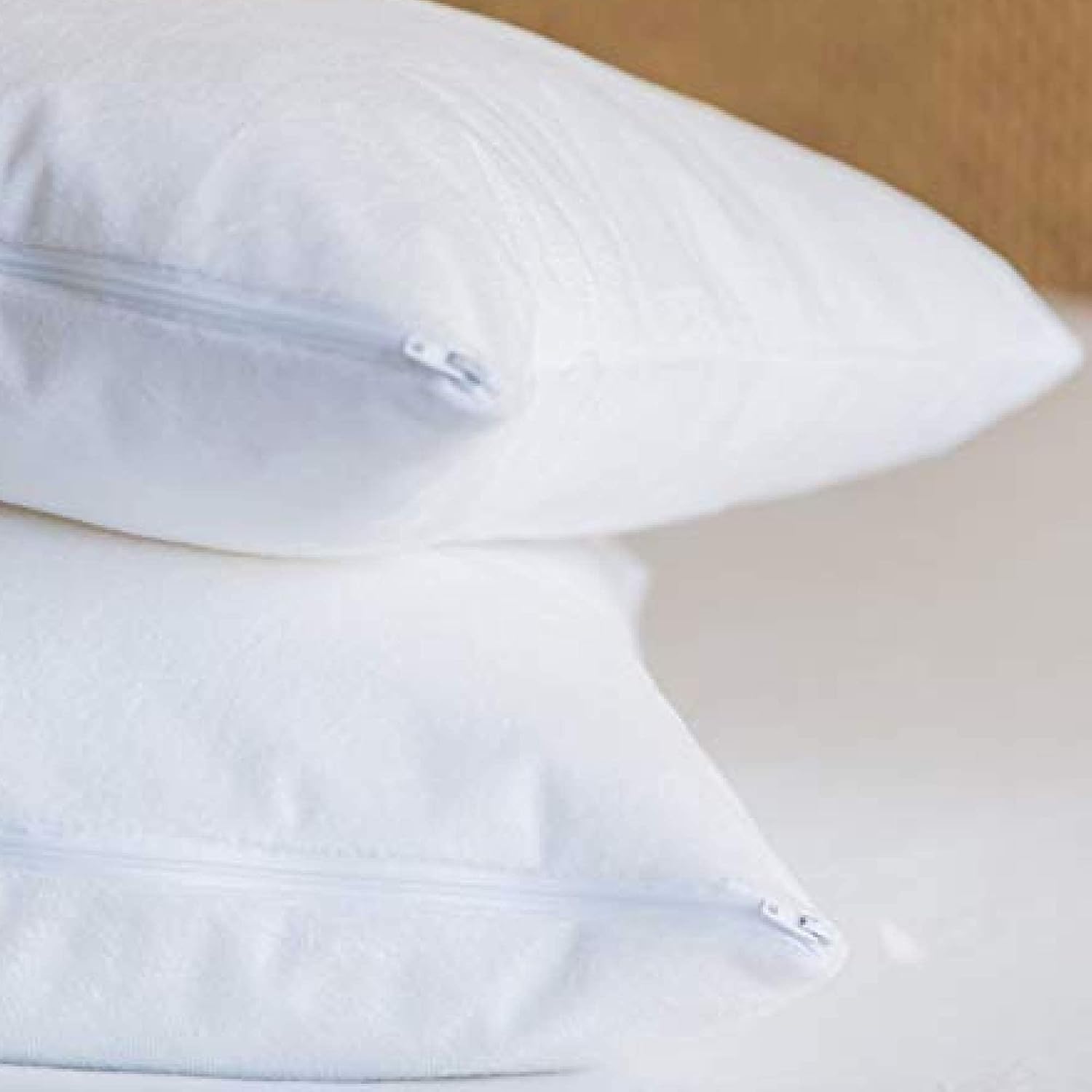 LittleSleepyHead Little Sleepy Head Waterproof Pillow Protector (1-Pack), 100% Terry Cotton Pillow Covers with Zipper – Hypoallergenic, Noi…