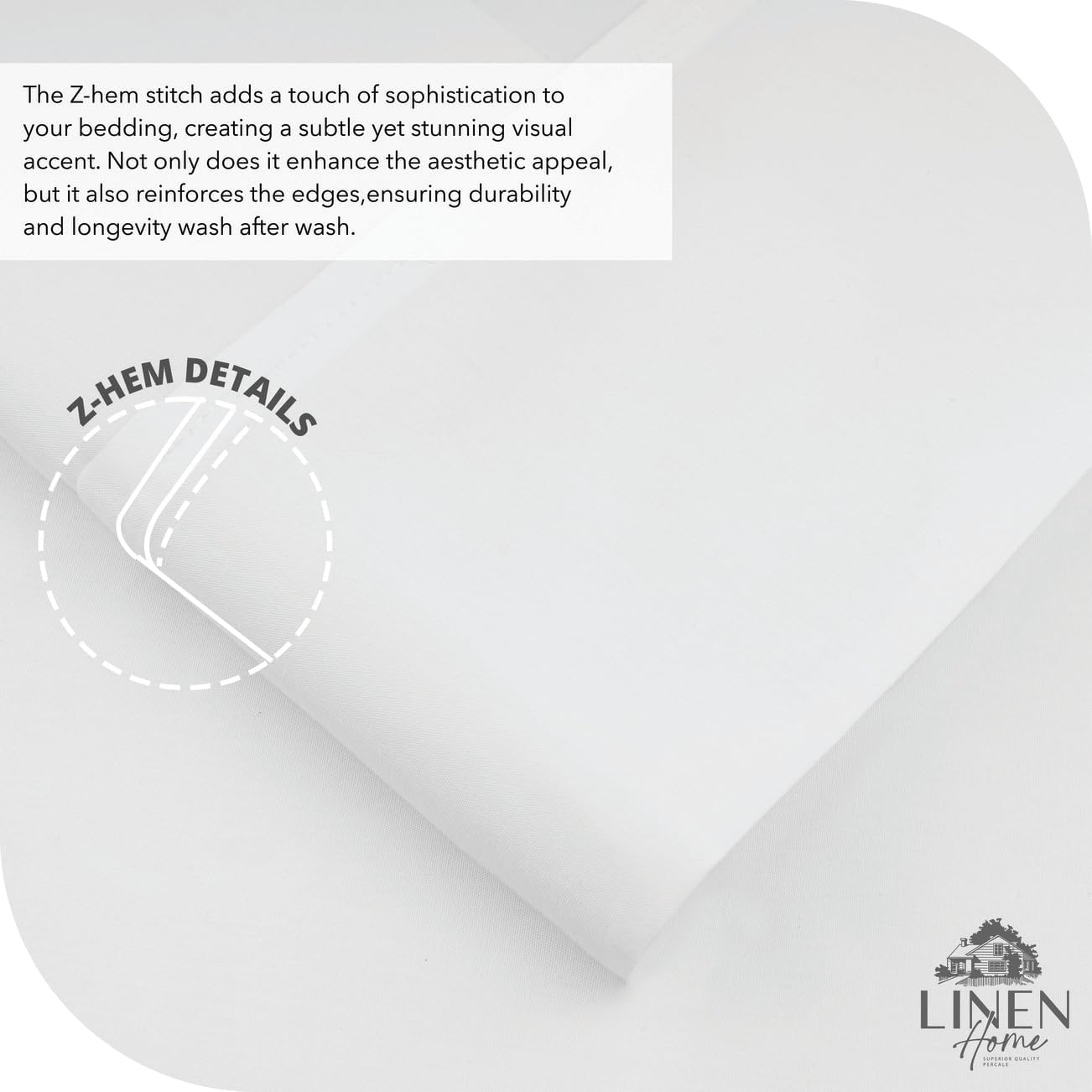 Linenhome Linen Home 6 Piece California King Sheet Set, 100% Cotton Percale, 4 Pillowcases, Deep Pocket with All Around Elastic Sheet, Cris…