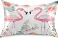 YETTASBIN Floral Flamingos Satin Pillowcase, Soft Breathable Silk Pillow Case with Envelope Closure for Hair and Skin, Standard Size 26 x…