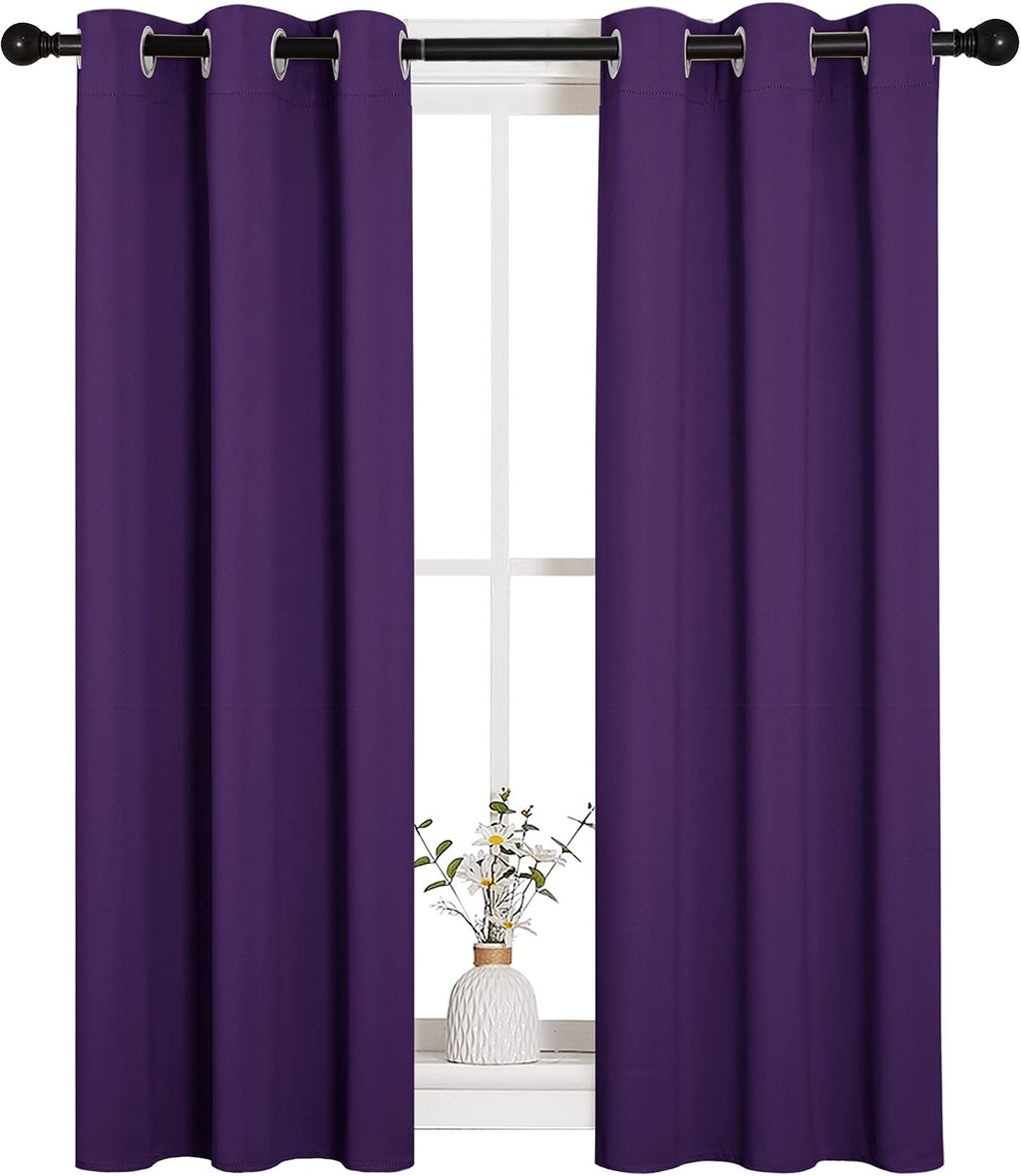 NICETOWN Thermal Insulated Blackout Draperies Curtains, Triple Weave Home Decoration Solid Ring Top Blackout Drape Panels for Bedroom…