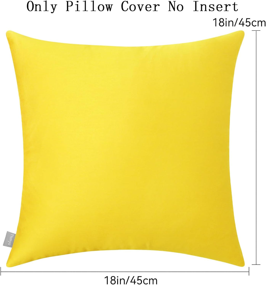 Thmyo 4-Pack 100% Cotton Comfortable Solid Decorative Throw Pillow Case Square Cushion Cover Pillowcase Sublimation Blank Pillow Covers DIY…