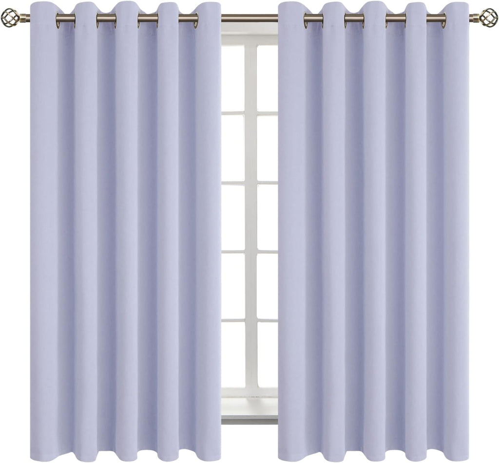 BGment Blackout Curtains - Grommet Thermal Insulated Room Darkening Bedroom and Living Room Curtains, Set of 2 Panels (70 x 63 Inch, Lavand…