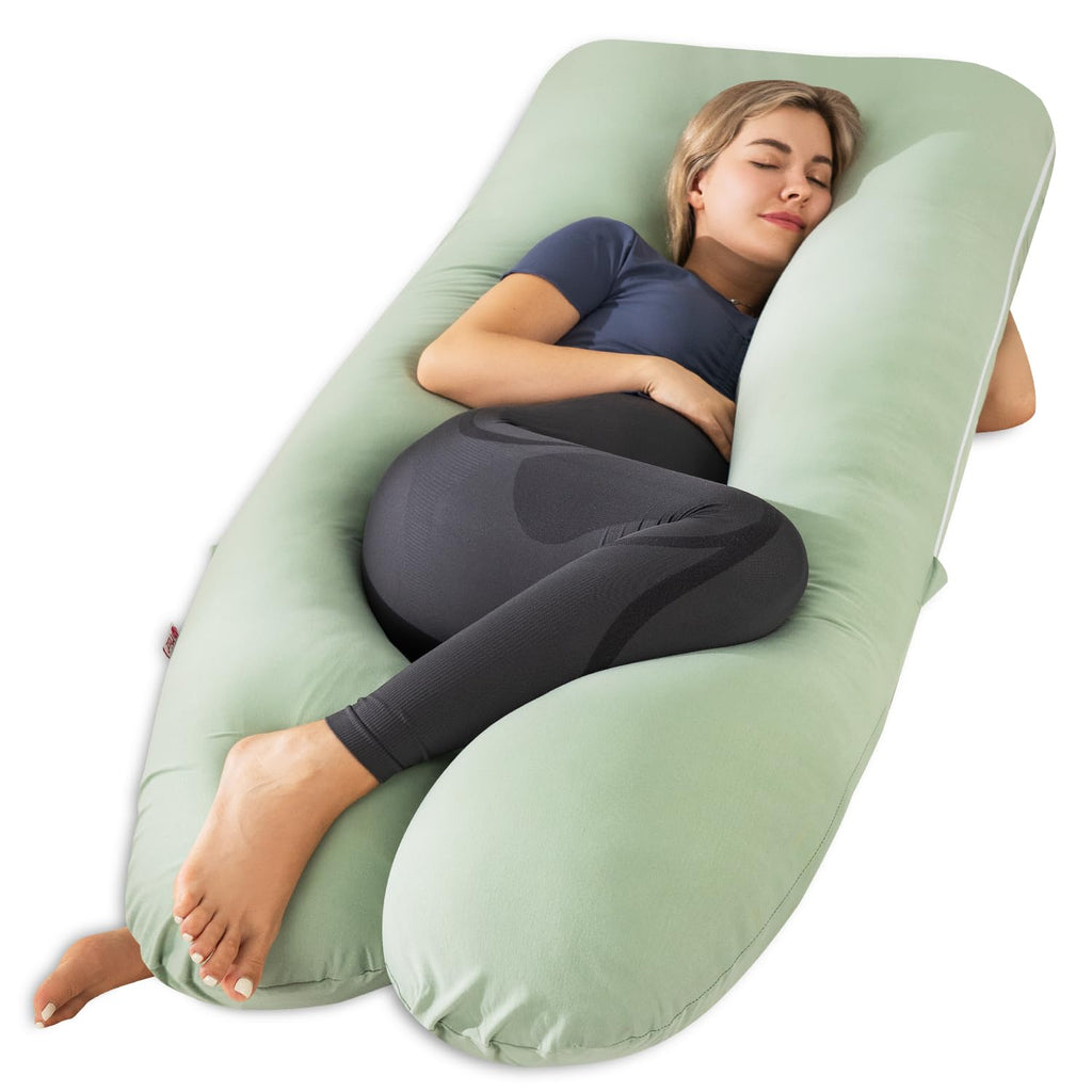 Meiz Pregnancy Pillow, U Shaped Pregnancy Pillows for Sleeping Cooling, 55 Inch Maternity Pillow for Pregnant Women, Body Pillows for Adult…