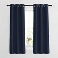 Nicetown Navy Blue Blackout Curtains & Drapes - Window Treatment Energy Saving Thermal Insulated Room Darkening Solid Grommet Panels for Li…