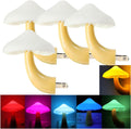 AUSAYE 4 Pack Mushroom Night Light Plug in Sensor Light, Color Changing Lamp LED Nightlights for Kids, Adults, Bedroom, Bathroom, Hallway…