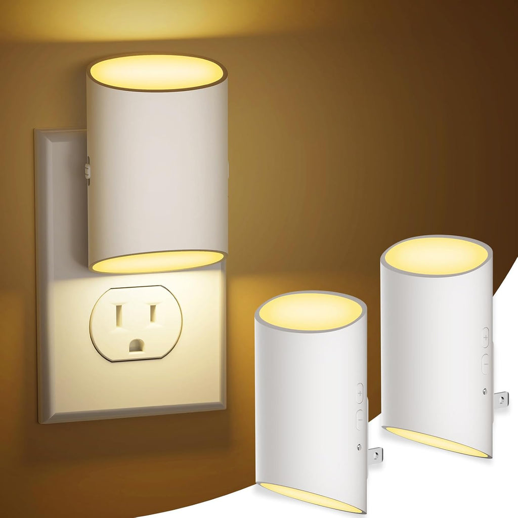 LED Night Light Plug into Wall with Motion Sensor & Dusk to Dawn Sensor, Soft White 3000K, 1-100LM Adjustable Brightness, Nightlights for…