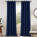 Yakamok Light Blocking Window Blackout Curtains Thermal Insulated Room Darkening Drapes for Bedroom, Solid Grommet Top Window Panels…