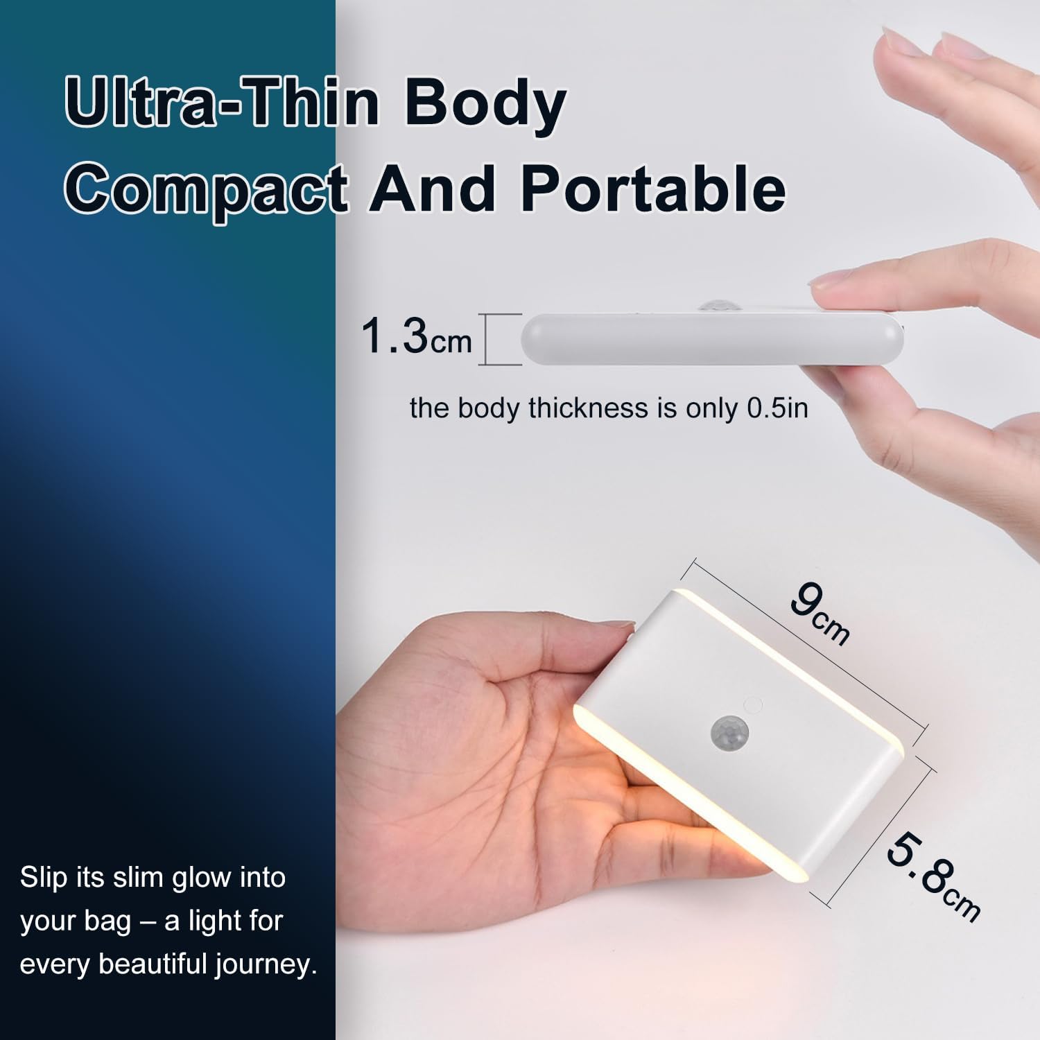 Laidolaila 2-Pack Motion Sensor Night Light – Cruise Approved, Magnetic & Rechargeable with USB, RGB Color-Changing Modes, LED Auto Nightli…
