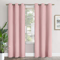 YoungsTex Light Pink Curtains 84 Inch Length for Kids Girl Bedroom - Thermal Insulated with Grommet Room Darkening Drapes for Living Room W…