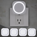 White Night Lights Plug in to Wall,4 Packs Dimmable Night Light with Auto Dusk to Dawn Sensor, Soft Glow Night Light for Bathroom…