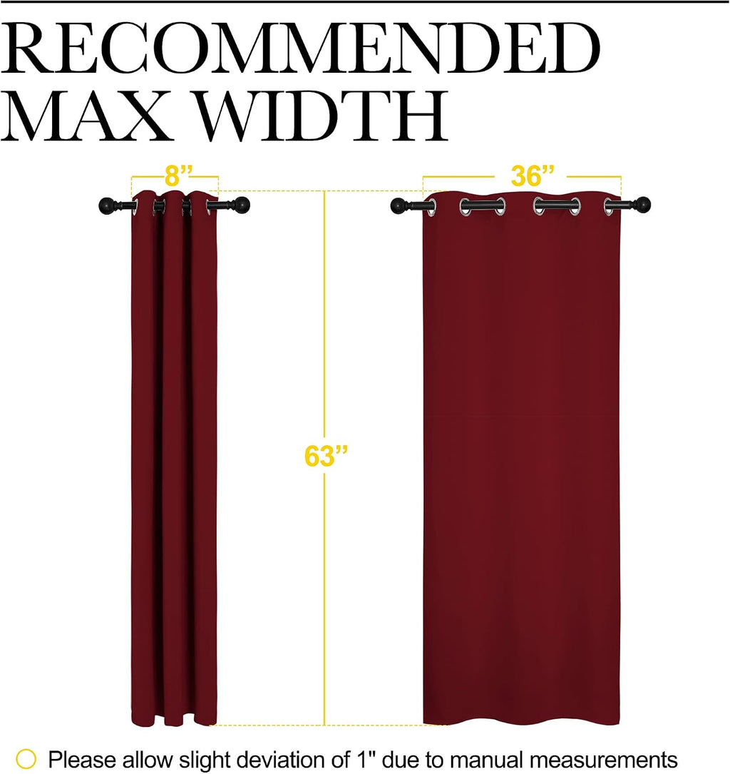NICETOWN Holiday Christmas Decor Thermal Insulated Solid Grommet Blackout Curtains/Drapes for Living Room (1 Pair, 42 by 63 inches…