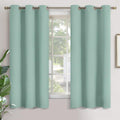 YoungsTex Light Green Blackout Curtains 63 Inch Length for Bedroom - Thermal Insulated with Grommet Room Darkening Window Drapes for Living…