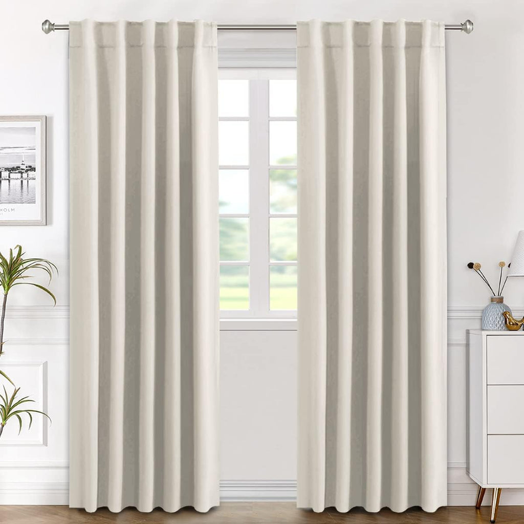 H.VERSAILTEX Light Reducing Curtains Thermal Insulated Window Treatment Panels Room Darkening Privacy Assured Drapes for Living…