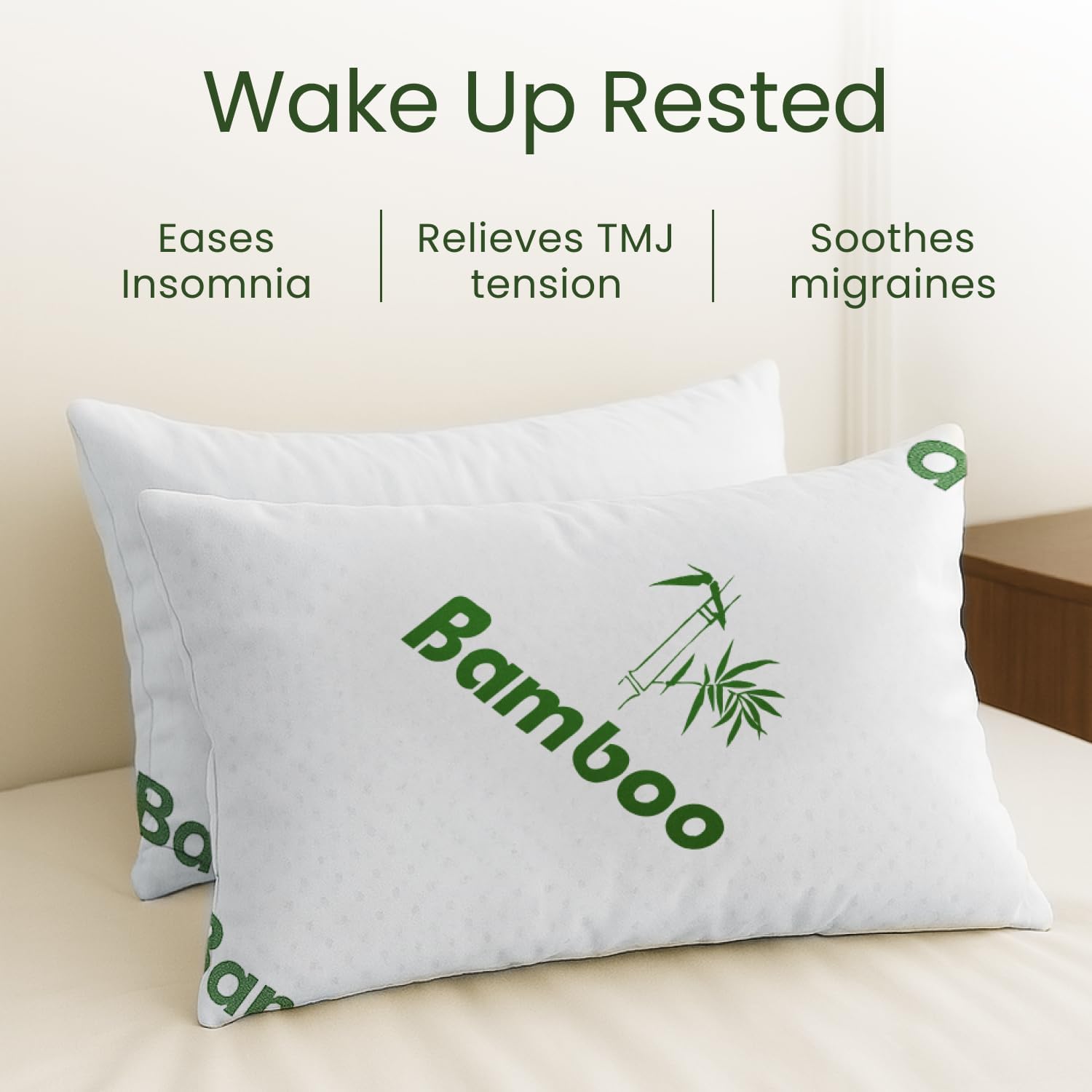 Memory Foam Pillows Queen Size Set of 2 - Cooling Bed Pillows for Sleeping - Back, Stomach, Side Sleeper Firm, Comfy Cool Shredded - 2…