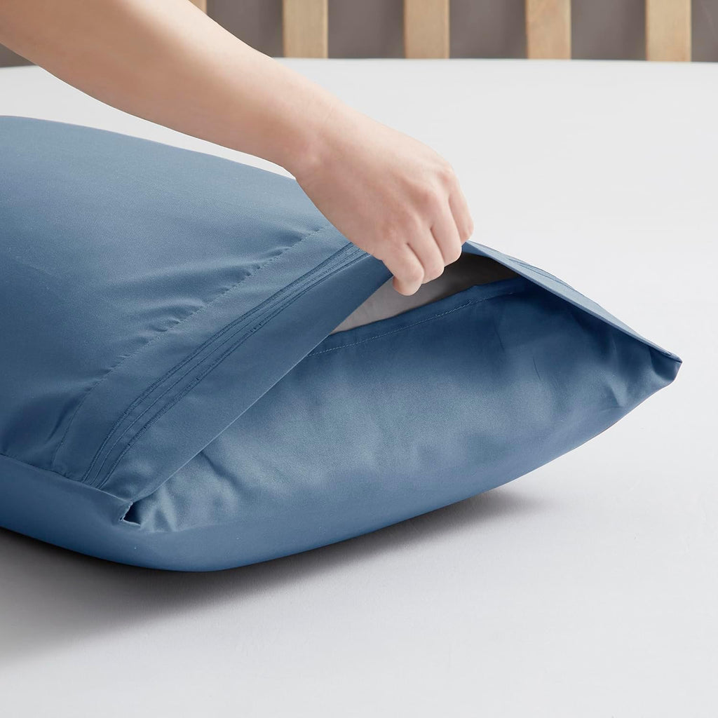 Nestl Blue Heaven King Pillow Cases 2 – Soft King Size Pillow Case, 1800 Brushed Microfiber Pillowcases, Envelope Closure Pillowcase, King…