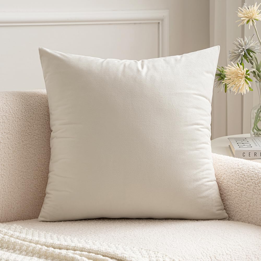Miulee Velvet Pillow Cover Soft Luxury Decorative Throw Pillow Cover Eruo Sham Single Rectangle Cushion Case for Couch Sofa Bedroom Car Dec…