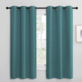NICETOWN Kitchen Blackout Curtains 48 inches Long, Thermal Insulated Solid Grommet Blackout Curtains/Drapes/Panels for Dining Room (Sea…