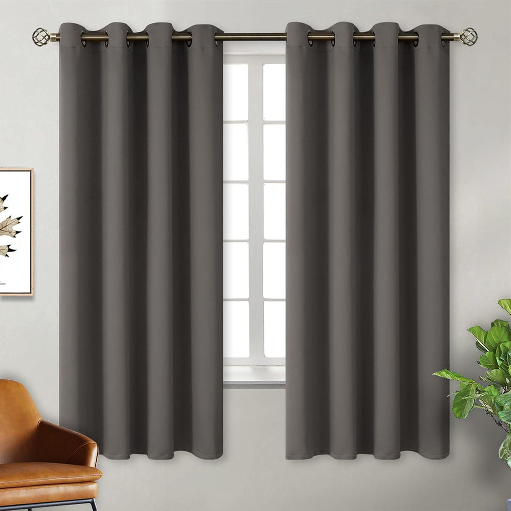 BGment Blackout Curtains for Bedroom - Grommet Thermal Insulated Room Darkening Curtains for Living Room, Set of 2 Panels, Each 55 x 69 Inc…
