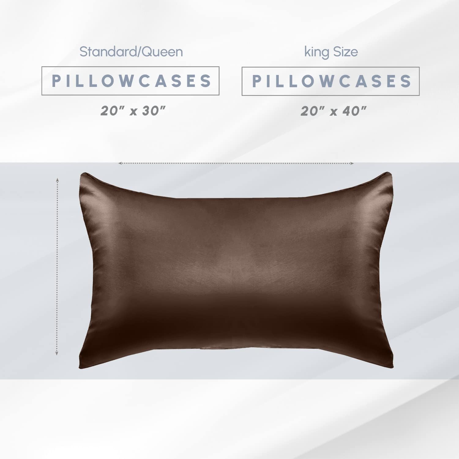 Elegantcomfort Elegant Comfort 4-Pack Cooling Viscose Satin Pillowcase Set with Hidden Zipper Closure, Silky Smooth for Hair and fabric…