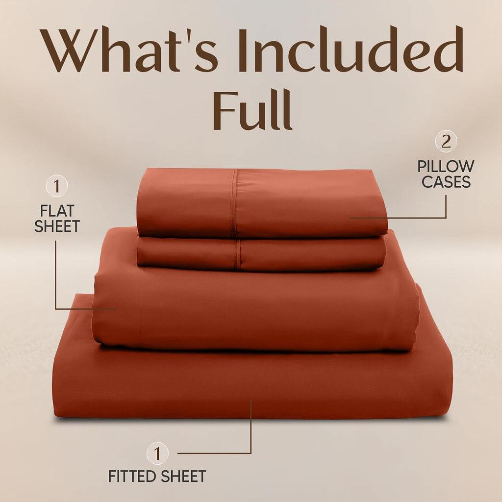Utopiabedding Utopia Bedding Full Size Sheet Set – 4 Piece Bed Sheets, Soft and Breathable Microfiber, Includes 1 Fitted Sheet, 1 Flat Shee…