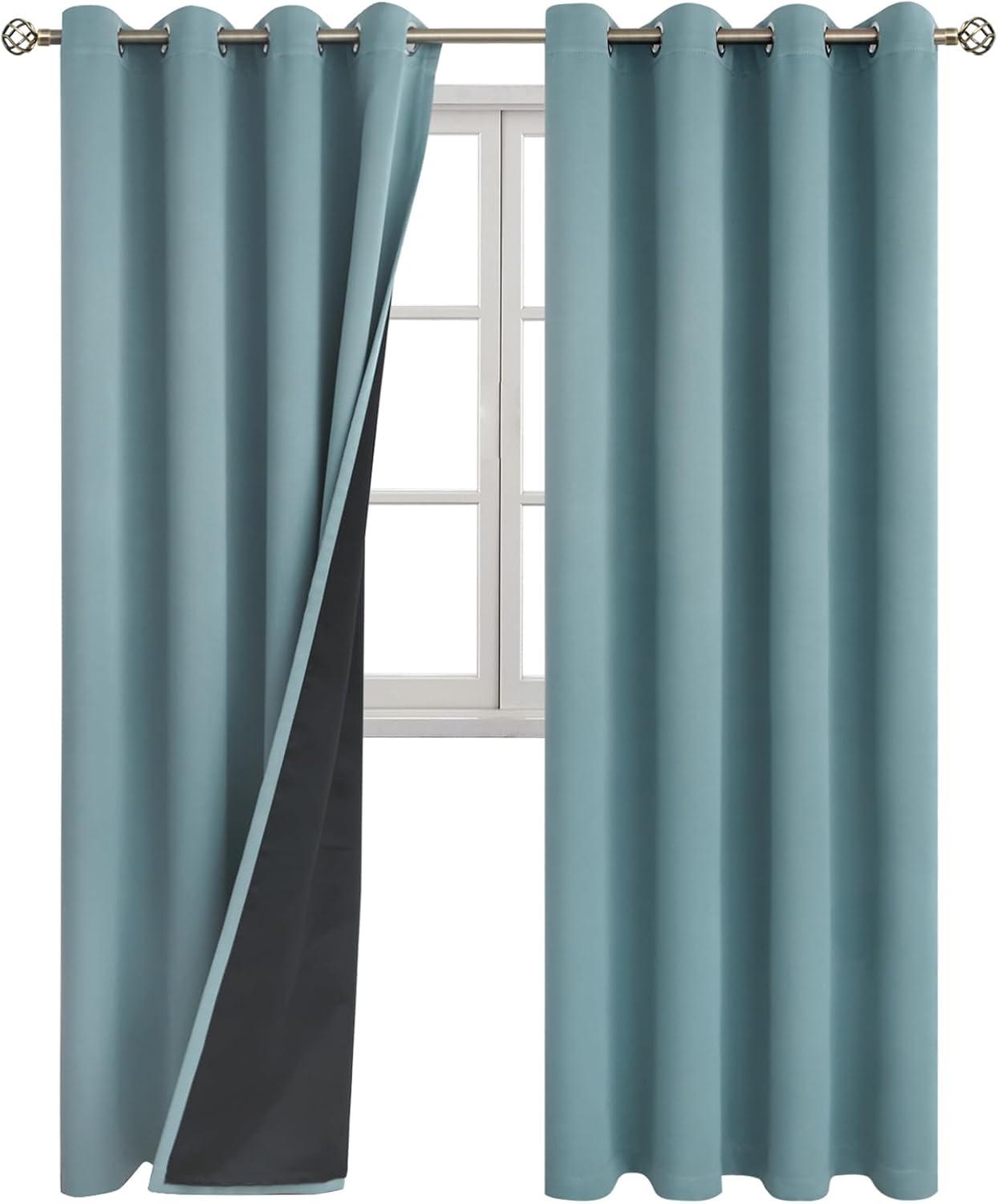 BGment Blackout Curtains 95 Inches Long 2 Panels Set for Living Room, Thermal Insulated 100% Light Blocking Curtains&Drapes, Grommet Soundp…