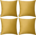 Thmyo 4-Pack 100% Cotton Comfortable Solid Decorative Throw Pillow Case Square Cushion Cover Pillowcase Sublimation Blank Pillow Covers DIY…