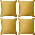 Thmyo 4-Pack 100% Cotton Comfortable Solid Decorative Throw Pillow Case, Thmyo Square Cushion Cover Pillowcase Sublimation Blank Pillow Cove…