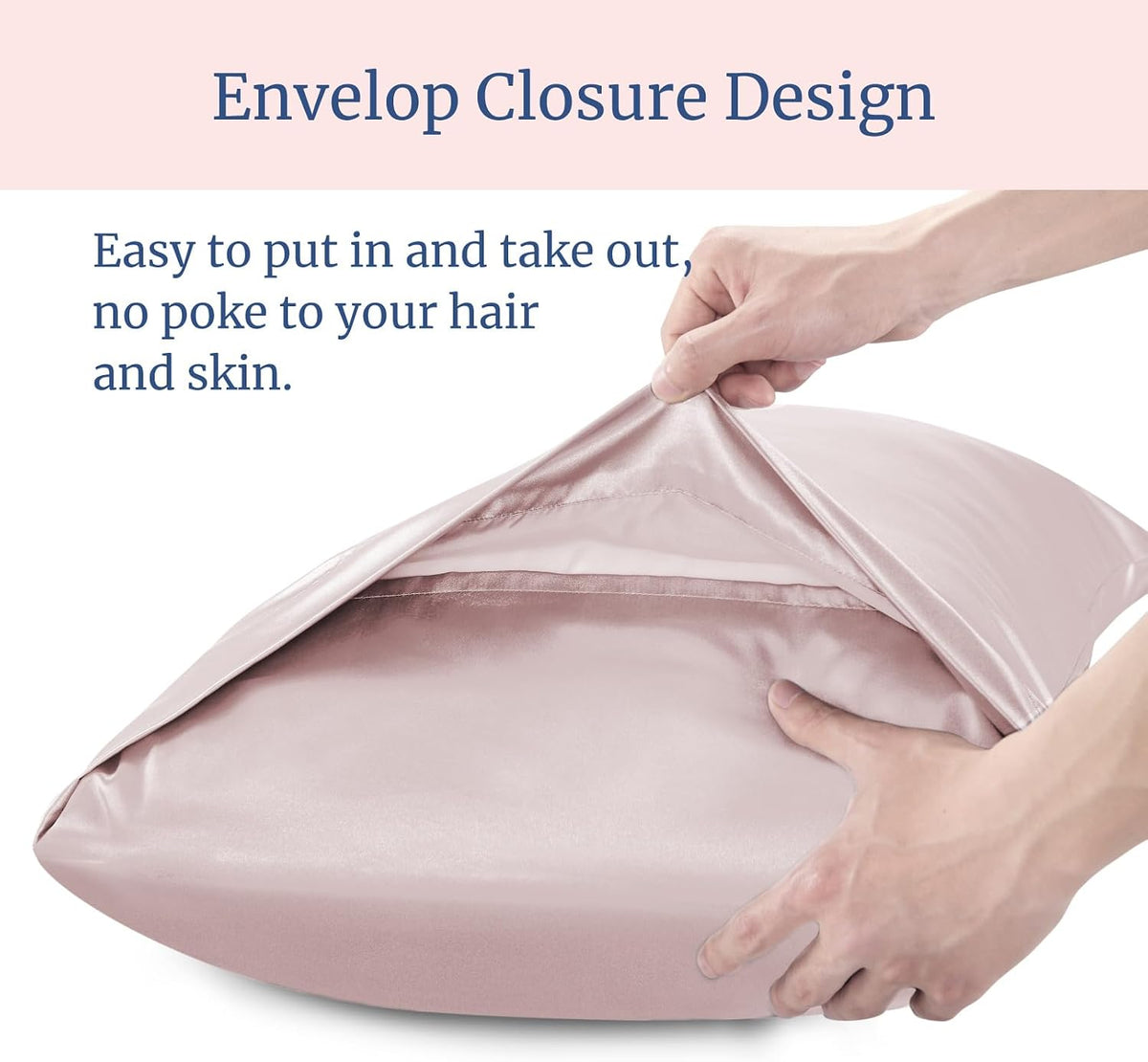 Bedelite Satin Pillowcase for Hair and Skin, Super Soft and Cooling Similar to Silk Pillow Cases 2 Pack with Envelope Closure, Gift for Wom…