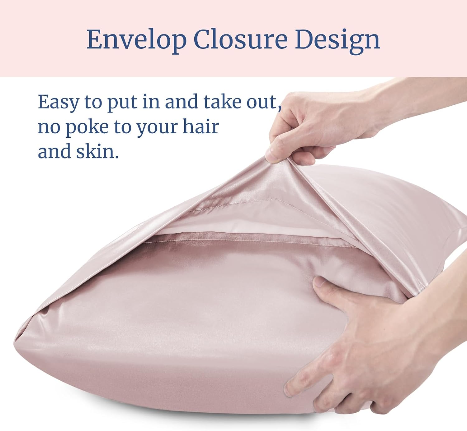 Bedelite Satin Pillowcase for Hair and Skin, Super Soft and Cooling Similar to Silk Pillow Cases 2 Pack with Envelope Closure, Gift for Wom…
