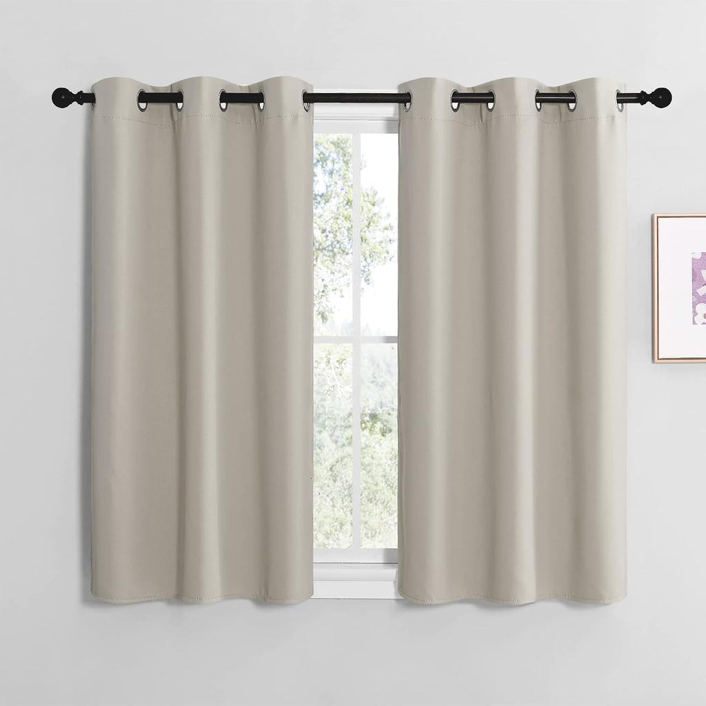 NICETOWN Modern Blackout Curtains Noise Reducing, Thermal Insulated and Privacy Room Darkening Drape Panels for Boy's Guest Room Door…