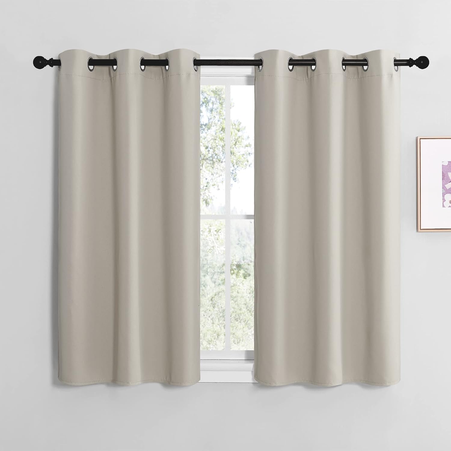 NICETOWN Modern Blackout Curtains Noise Reducing, Thermal Insulated and Privacy Room Darkening Drape Panels for Boy's Guest Room Door…