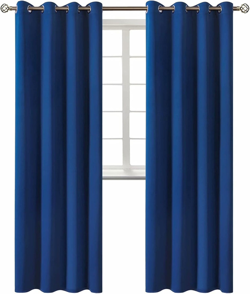 BGment Blackout Curtains for Bedroom - Grommet Thermal Insulated Room Darkening Curtains for Living Room, 52 x 95 Inch, 2 Panels, Royal Blu…