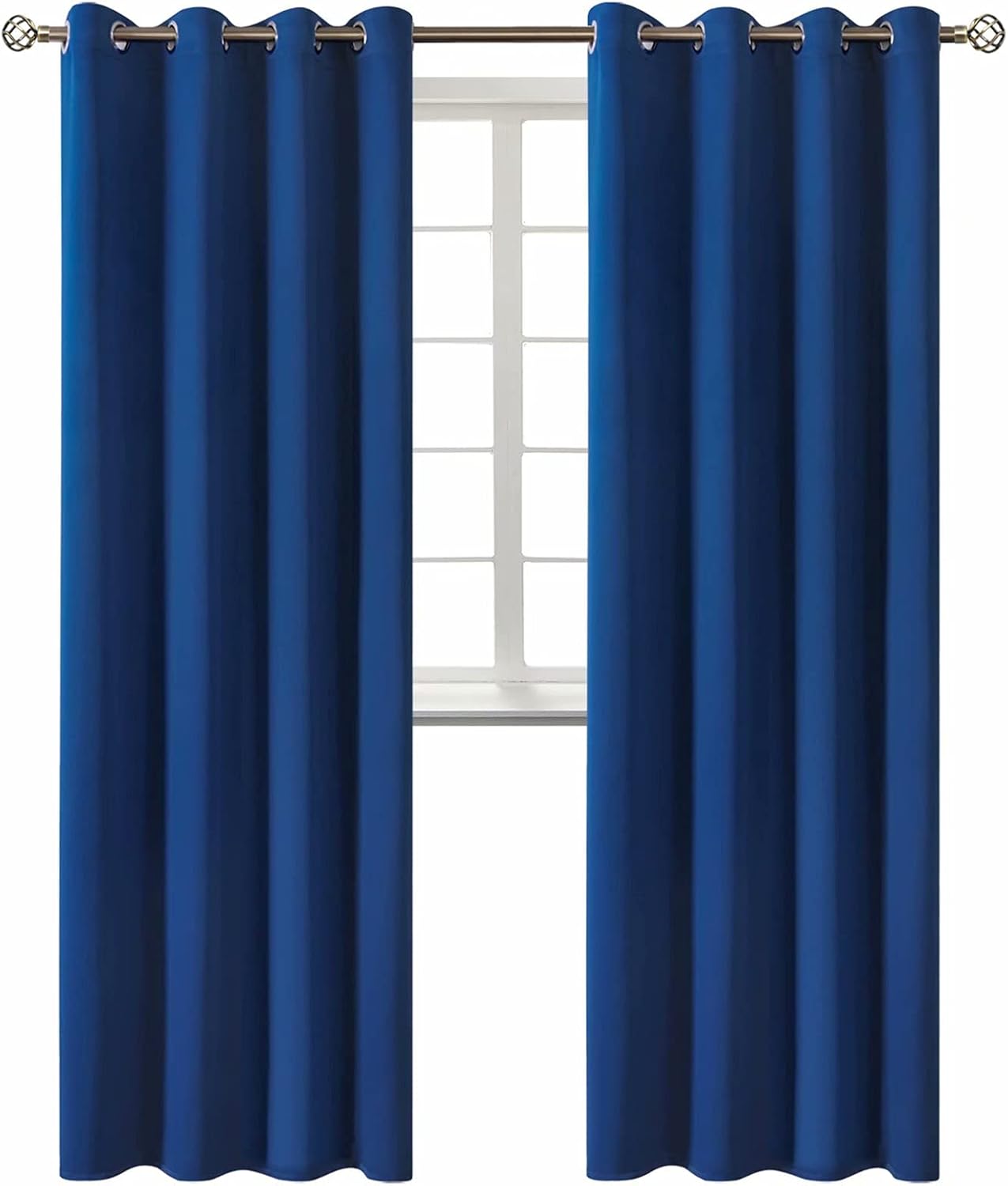 BGment Blackout Curtains for Bedroom - Grommet Thermal Insulated Room Darkening Curtains for Living Room, 52 x 95 Inch, 2 Panels, Royal Blu…