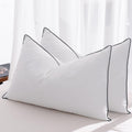 Mosluna Feather Down Pillows Queen Size Set of 2, Luxury Hotel Collection Bed Pillow 2 Pack, AiryfilTM Powered Fillings & Feathers Pillow, Fl…