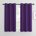 NICETOWN Purple Kitchen Blackout Curtains, Home Decoration Thermal Insulated Solid Ring Top Blackout Curtains/Drapes for Bedroom(Set of…